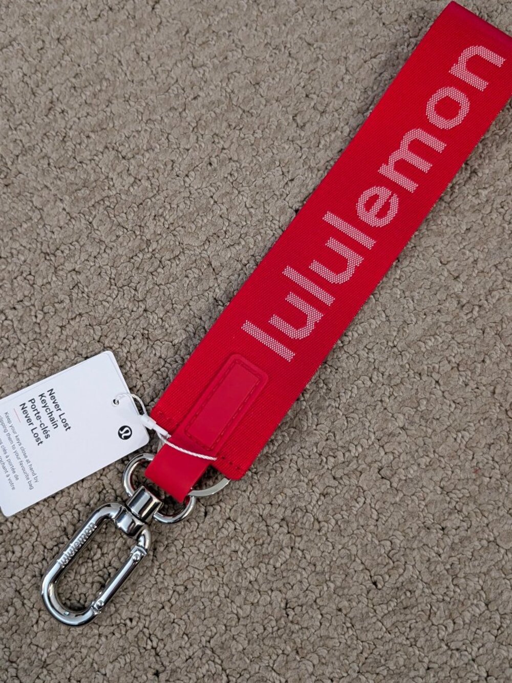 Lululemon Never Lost Keychain